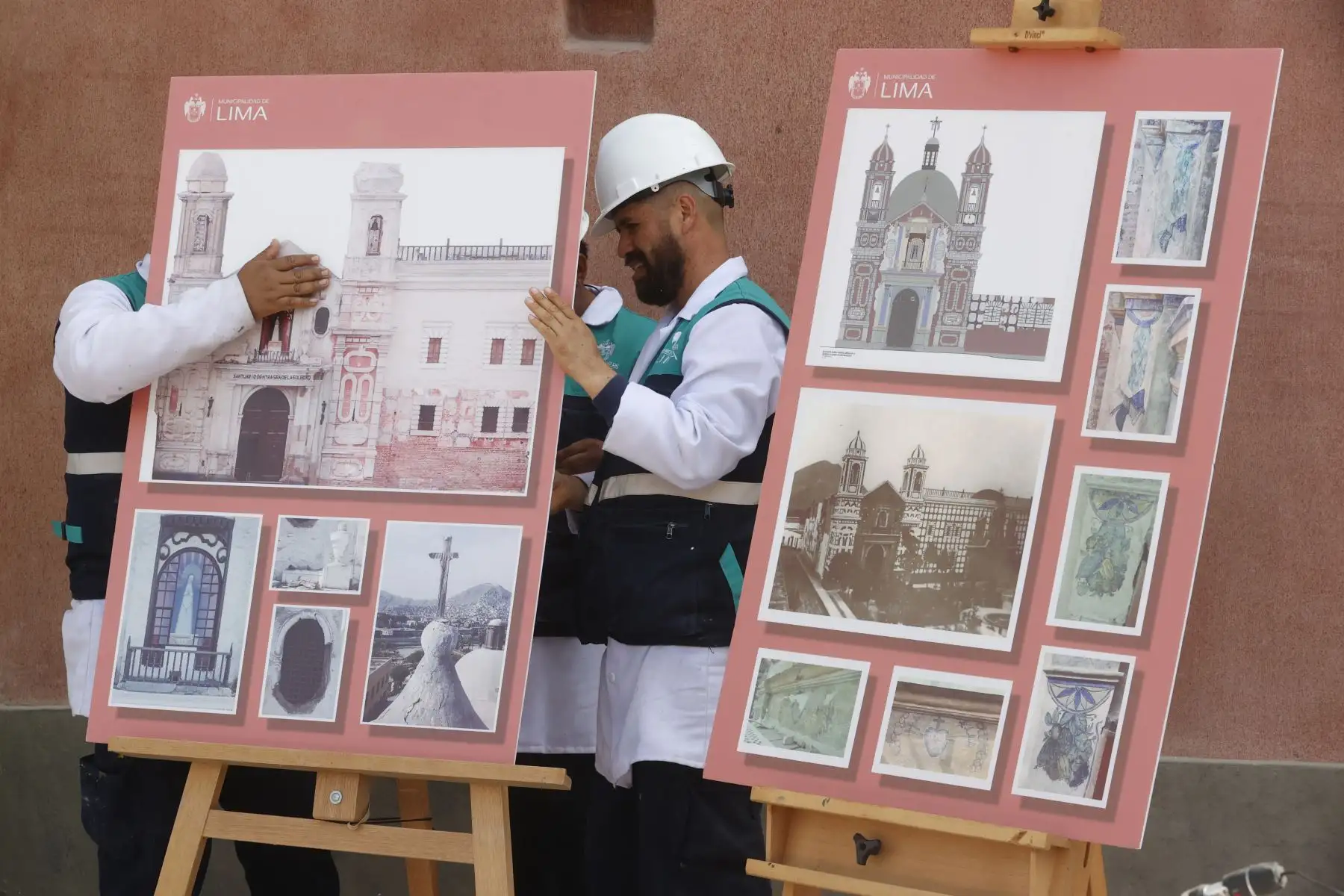Presentación de la restaurada fachada principal de la iglesia de la soledad, en el marco de la visita de la misión de la unesco para dar seguimiento al plan maestro del centro histórico. ANDINA/Vidal Tarqui