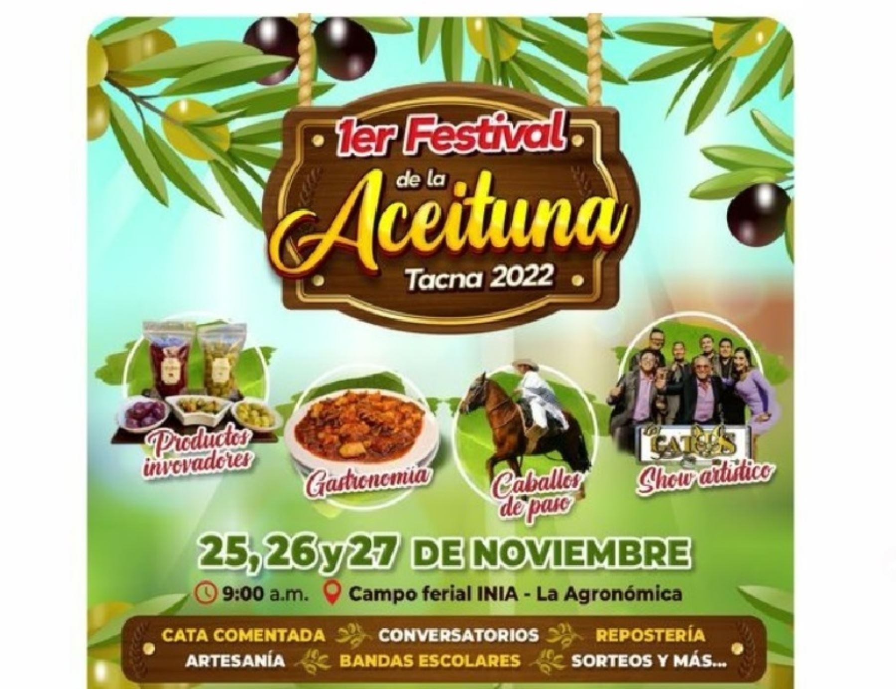 Tacna organiza este fin de semana el Festival de la Aceituna para promover consumo de su producto bandera. ANDINA/Difusión