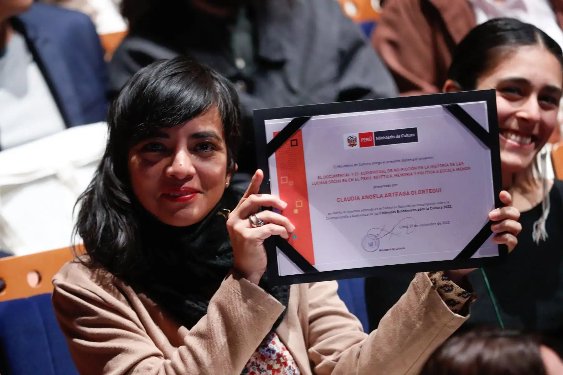 En el Gran Teatro Nacional el Ministerio de Cultura realizó ceremonia de premiación de los proyectos ganadores de estímulos económicos 2022 para las artes escénicas, artes visuales, música, libro y fomento de la lectura, cine y audiovisual. Foto: ANDINA/Carla Patiño
