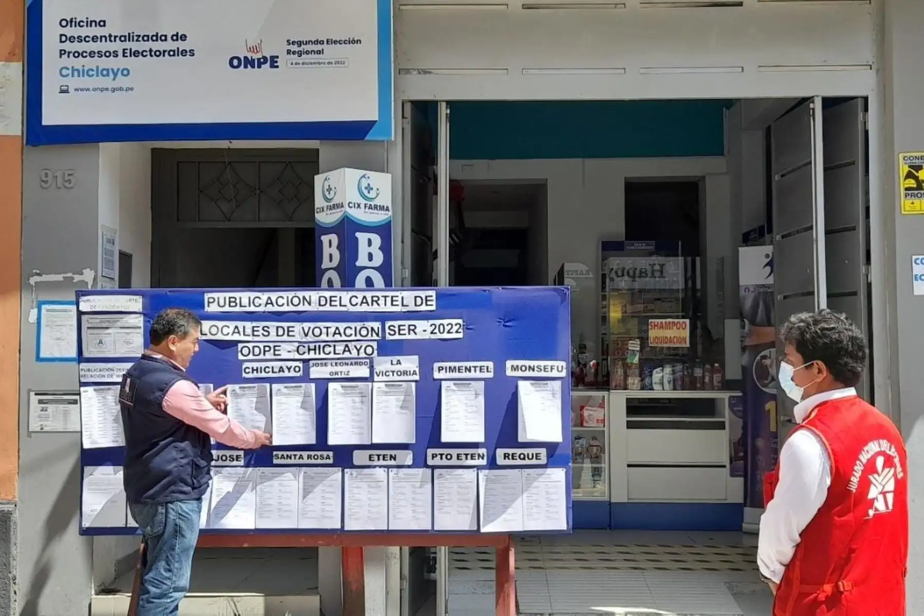 ODPE Chiclayo dispuso la publicación de locales de votación para el 4 de diciembre. Foto: ANDINA/Difusión