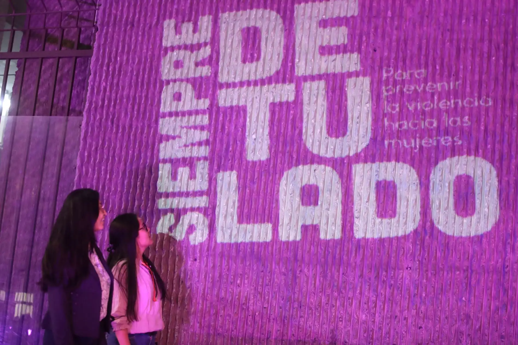 El ministerio de la Mujer y otras instituciones se iluminaron de morado por el "Día Internacional de la Eliminación de la Violencia contra las Mujeres". Dicho evento contó con la participación de la ministra del sector, Claudia Dávila.

Foto: ANDINA/Juan Carlos Guzmán Negrini