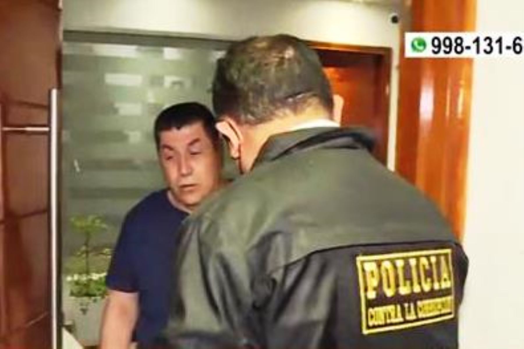 Detienen a alcalde de San Isidro por presunto caso de corrupción. Foto: ANDINA/Captura TV.