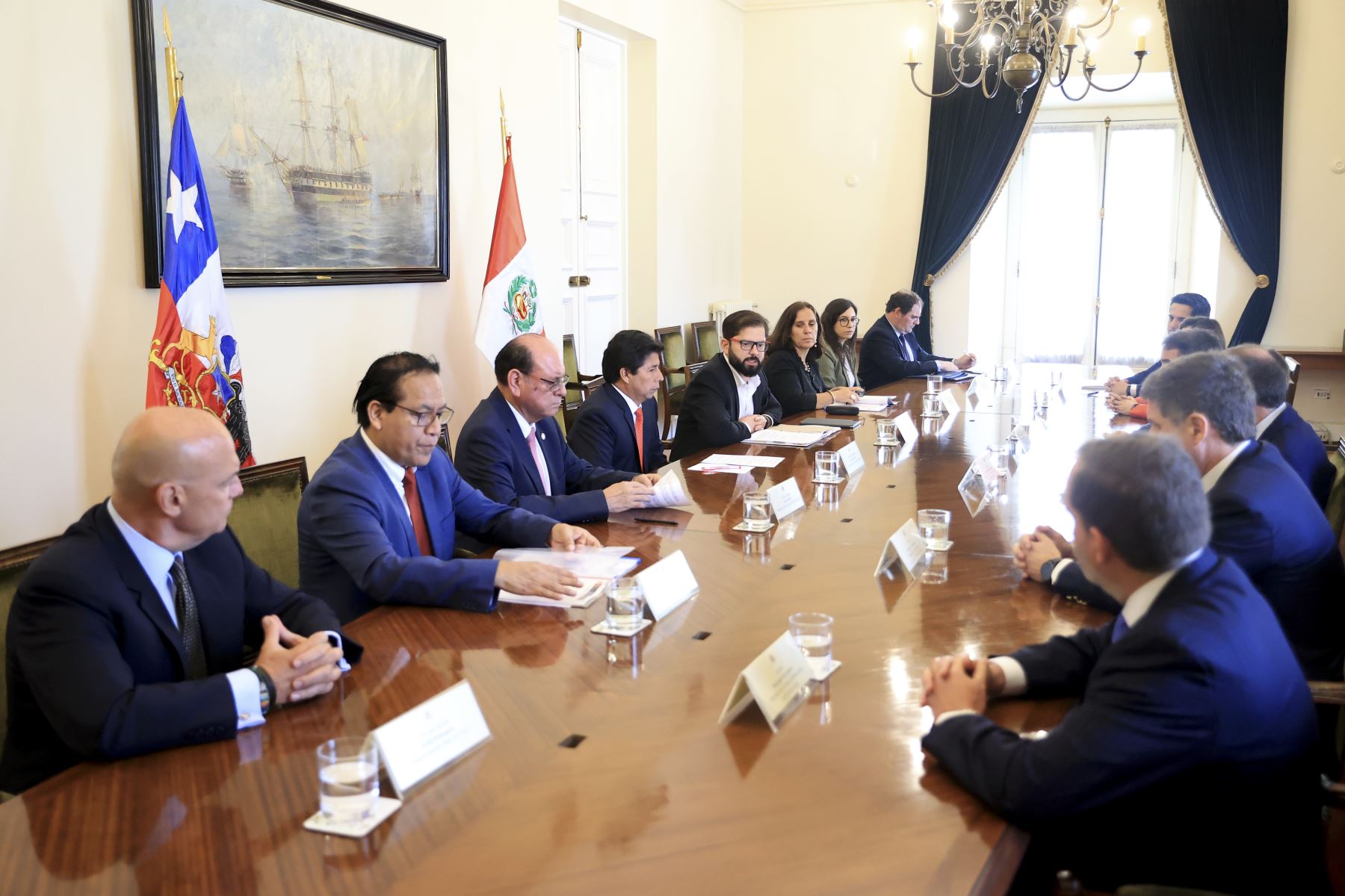 Presidente Pedro Castillo Terrones se reúne con representantes del Consejo Empresarial Perú-Chile.

Foto:ANDINA/Presidencia