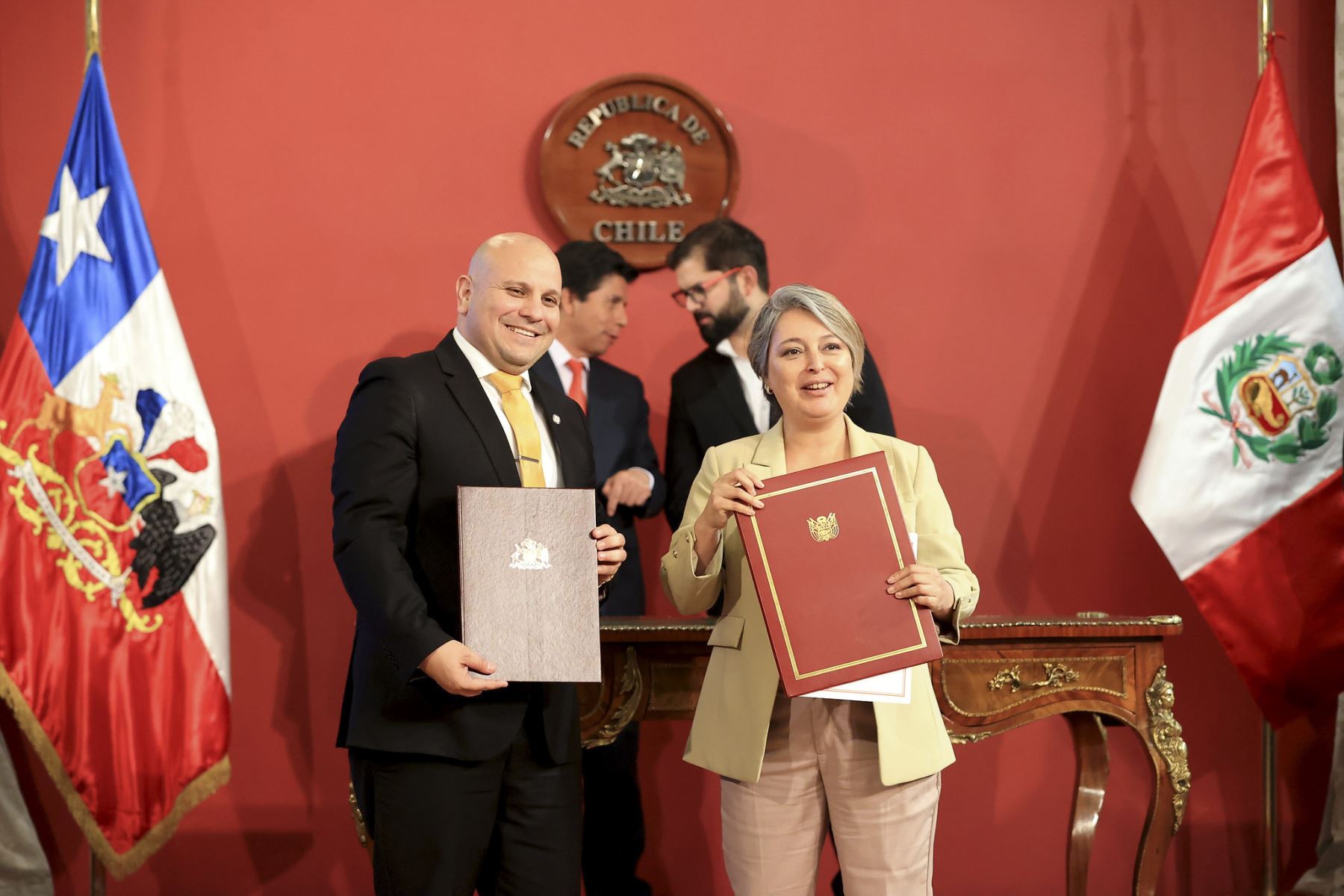 Ceremonia de suscripción de la Declaración Conjunta y Acuerdos del Encuentro Presidencial y IV Gabinete Binacional

Foto:ANDINA/ Presidencia