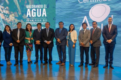 Empresas reciben el Certificado Azul de la Autoridad Nacional del Agua. Foto: ANA/Difusión