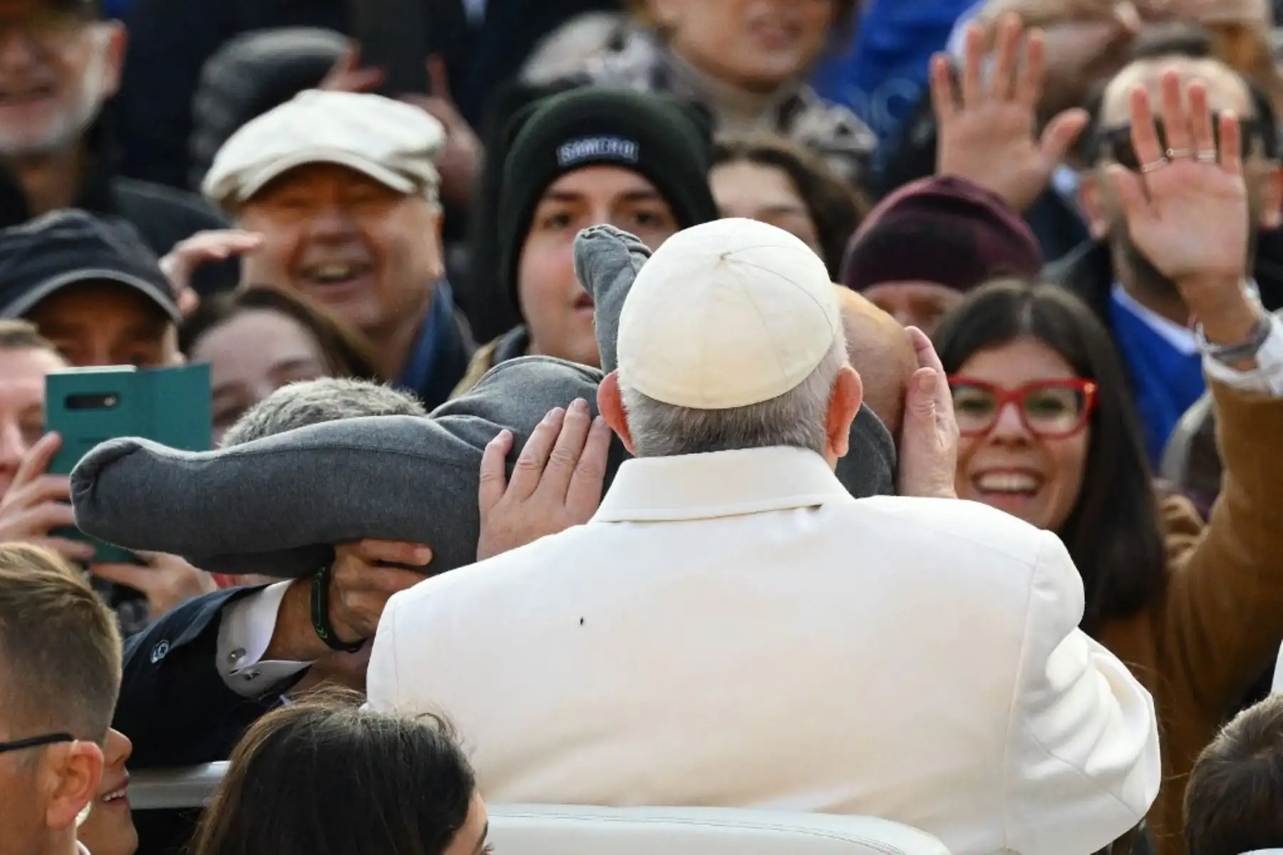 Audiencia general semanal en la plaza de San Pedro en el Vaticano. Foto: AFP
