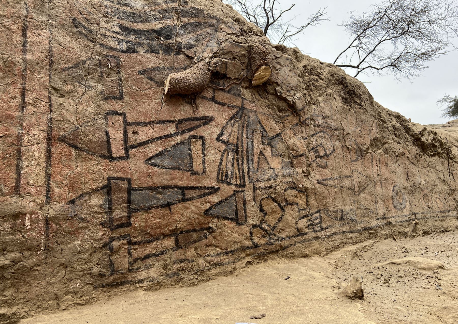 El valor de este mural radica además en el sincretismo estilístico entre dos culturas preincaicas: la Lambayeque, que se desarrolló en la costa norte de Perú entre los años 900 y 1350 y sus antepasados mochicas, que dominaron entre los años 100 a 850. 
Foto: AFP