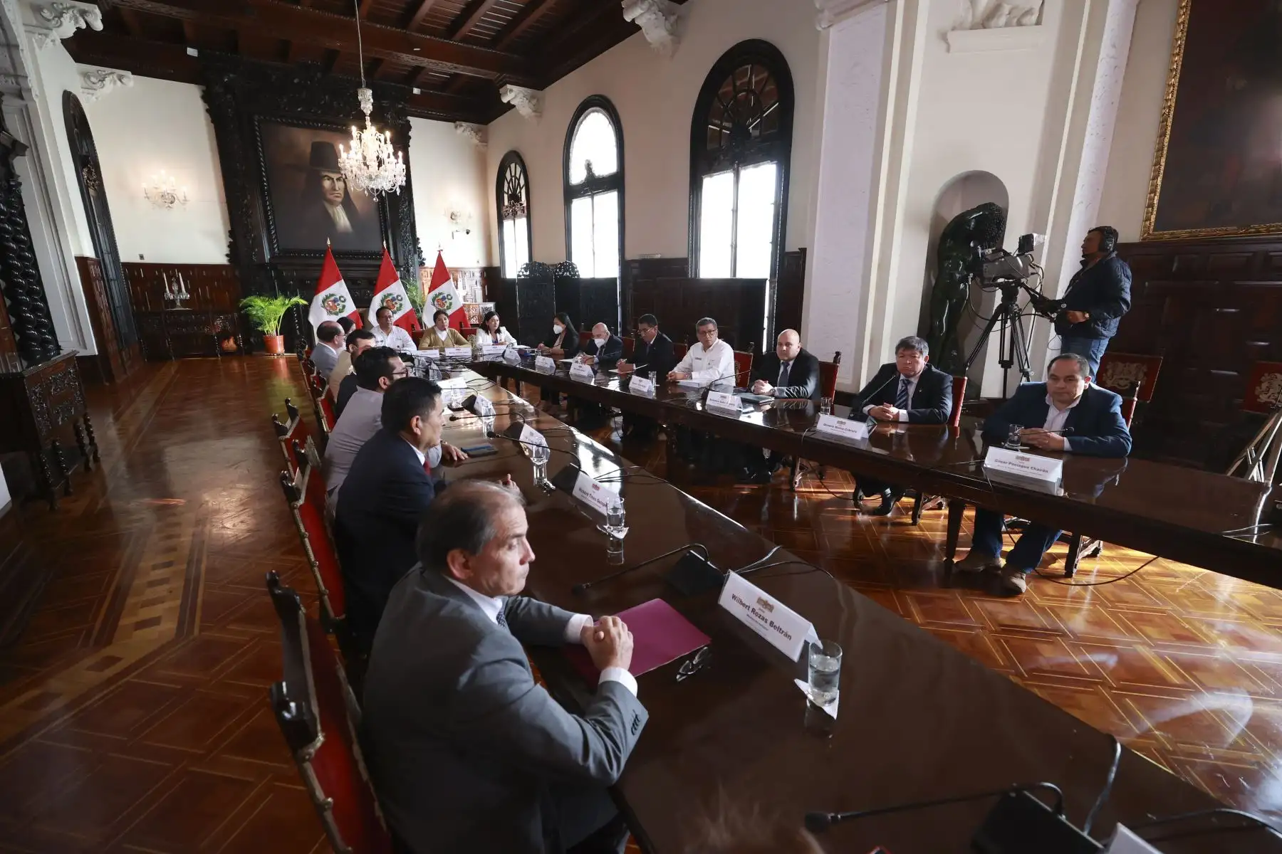 Presidenta del Consejo de Ministros Betssy Chavez encabeza conferencia de prensa donde da a conocer acuerdos de reunión de Consejo.  Foto: ANDINA/PCM