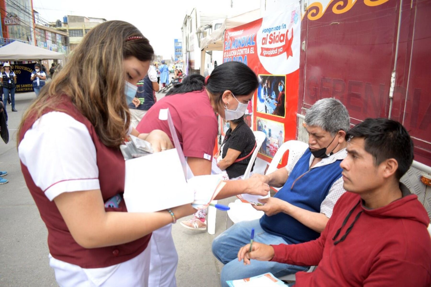 Campaña de sensibilización sobre VIH en la región Lambayeque. Foto: ANDINA/Difusión