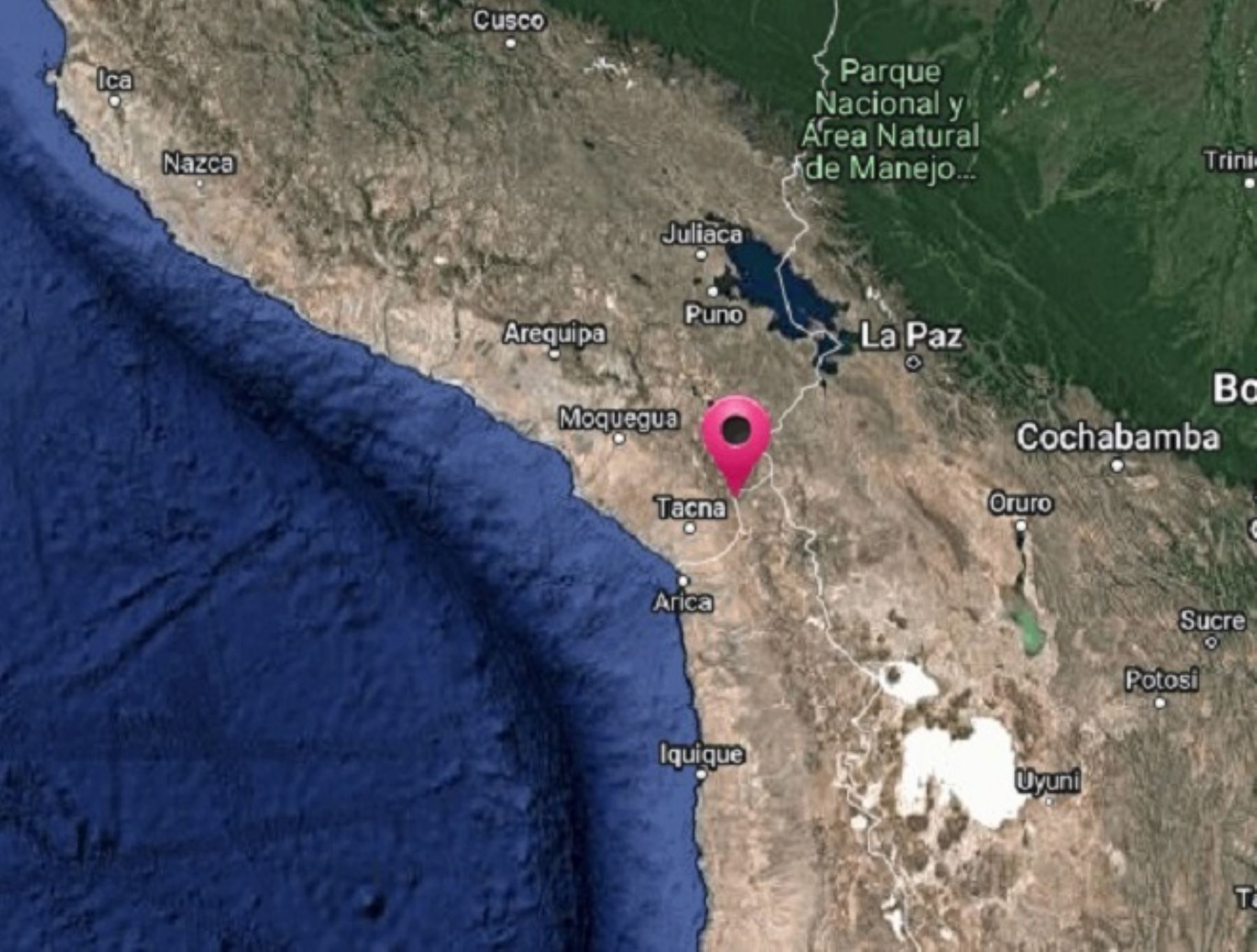 En la región Tacna, en el sur peruano, se registró un sismo de magnitud 4.6 esta noche. Foto: ANDINA/Difusión