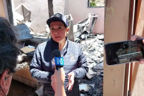 Elvia Barrios, presidenta del PJ, en Huanta. ANDINA/Difusión