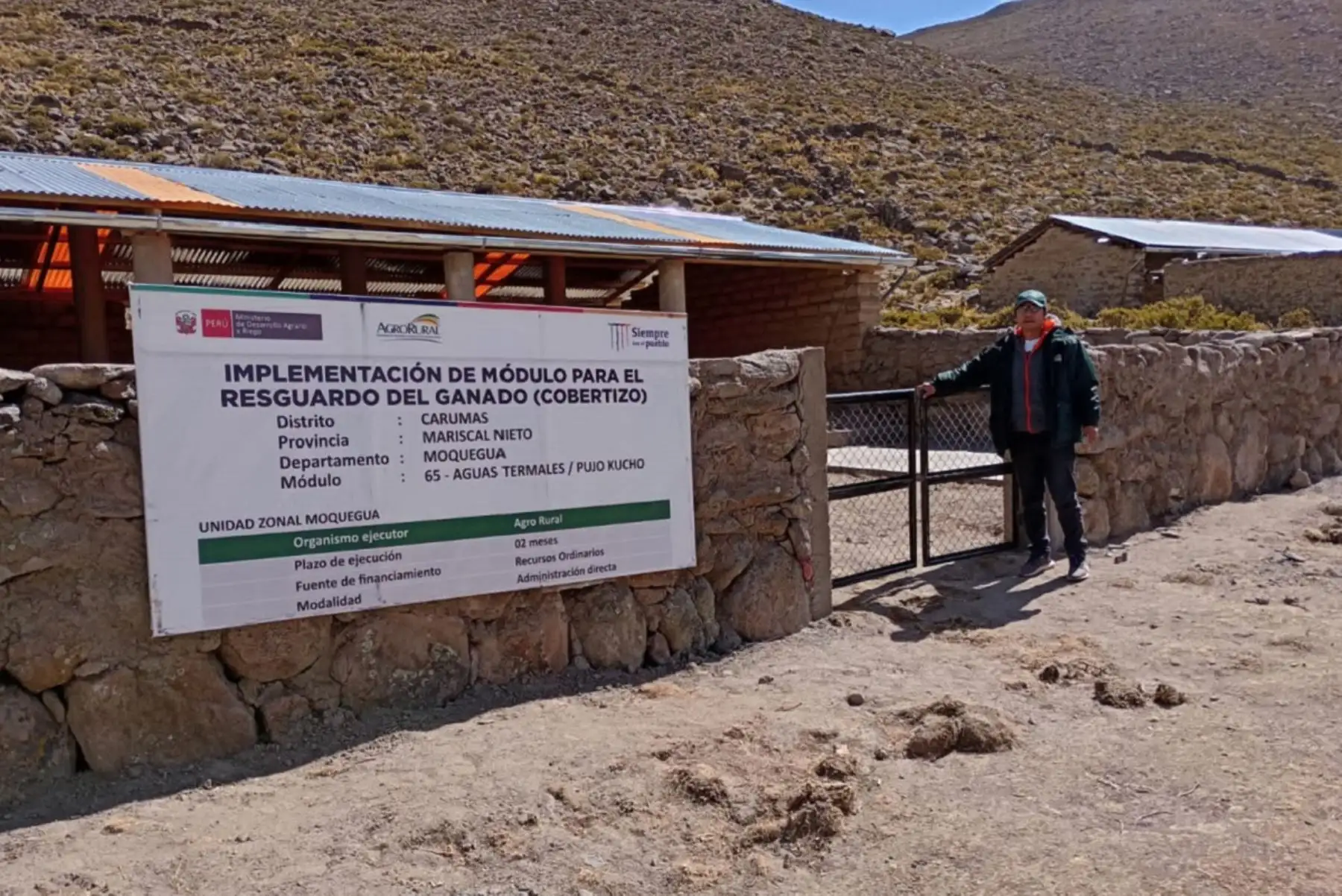Módulos para el resguardo ganadero en las zonas altoandinas. Foto: Cortesía.