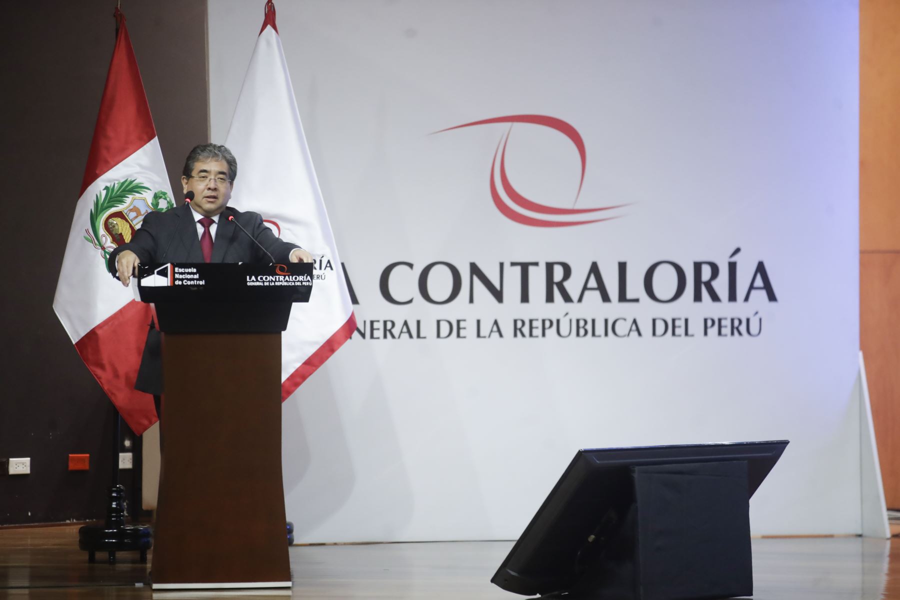 El Contralor General Nelson Shack presentó el Índice de Corrupción a nivel nacional en el marco del lanzamiento del Observatorio Nacional AnticorrupciónFoto: ANDINA/Juan Carlos Guzmán Negrini.