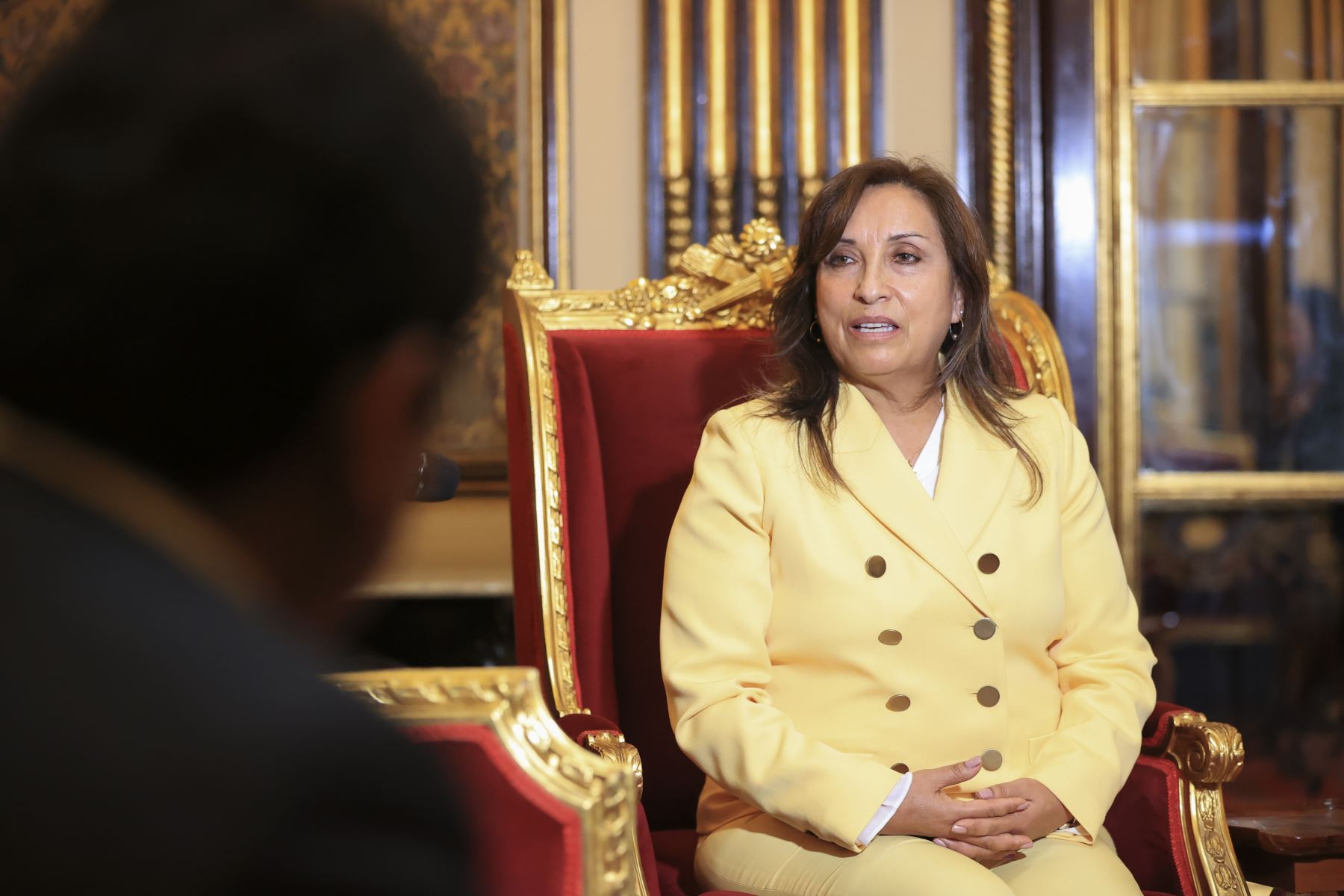 En Palacio de Gobierno, la presidenta de la República, Dina Boluarte, sostuvo reunión con magistrados del Tribunal Constitucional. Foto: ANDINA/Presidencia Perú