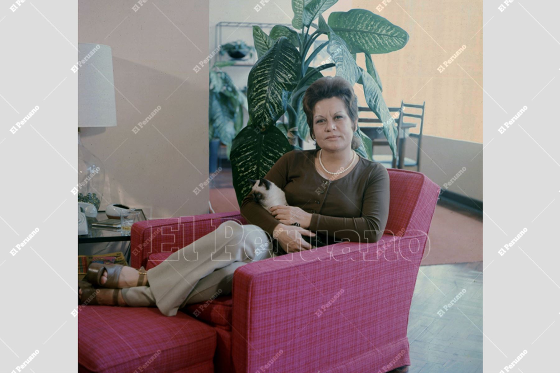 Lima - Década 1970 / Martha Hildebrandt destacada lingüista  sanmarquina y miembro de número de la Academia Peruana de la Lengua.
 Foto: Archivo Histórico de El Peruano