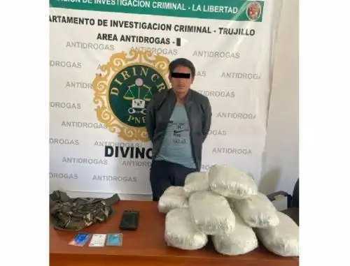 La droga incautada por la Policía Nacional de Trujillo fue enviada como encomienda desde Pataz, una ciudad que se ha convertido en corredor por el narcotráfico.