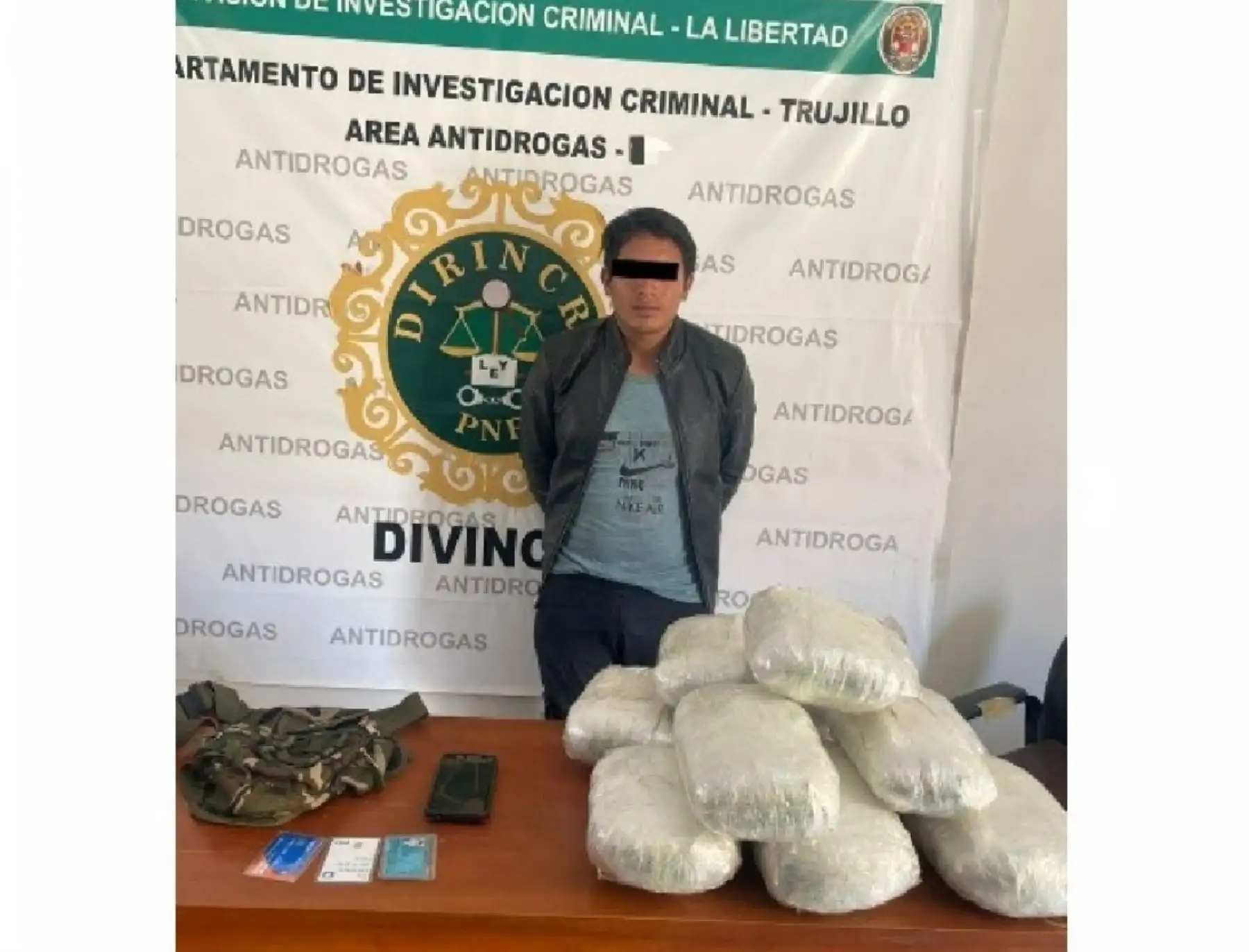 La droga incautada por la Policía Nacional de Trujillo fue enviada como encomienda desde Pataz, una ciudad que se ha convertido en corredor por el narcotráfico.