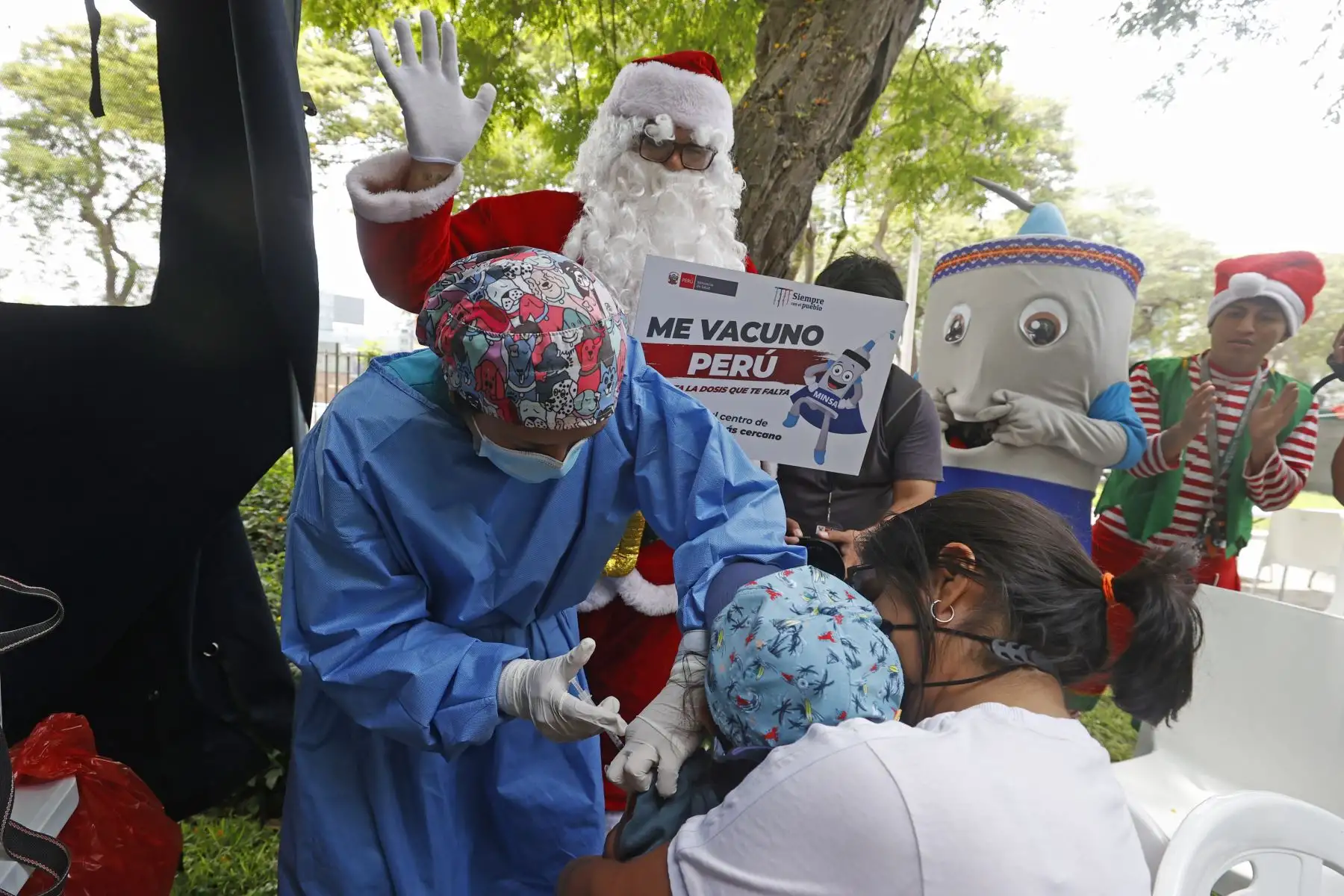 Misterio de Salud realiza  lanzamiento del “Vacuna Noel Navideño" en el Campo de Marte de Jesús María. Foto: ANDINA/Vidal Tarqui