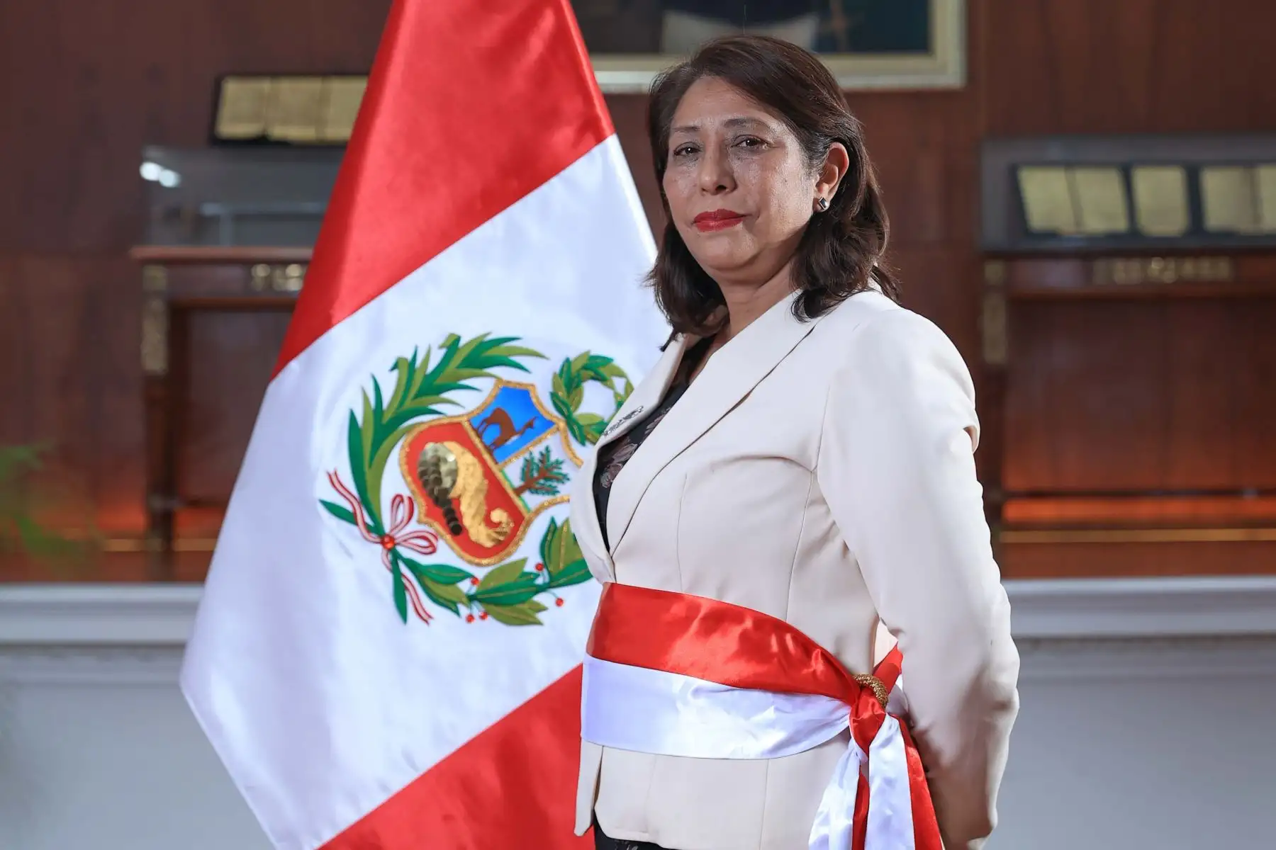 Grecia Rojas Ortiz jura como ministra de la Mujer y Poblaciones Vulnerables. Foto: ANDINA/Presidencia Perú