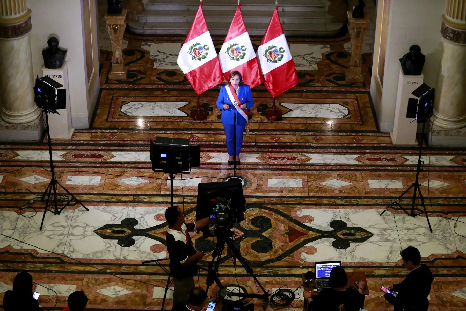 Presidenta de la República, Dina Boluarte, brindó Mensaje a la Nación. Foto: ANDINA/Presidencia Perú