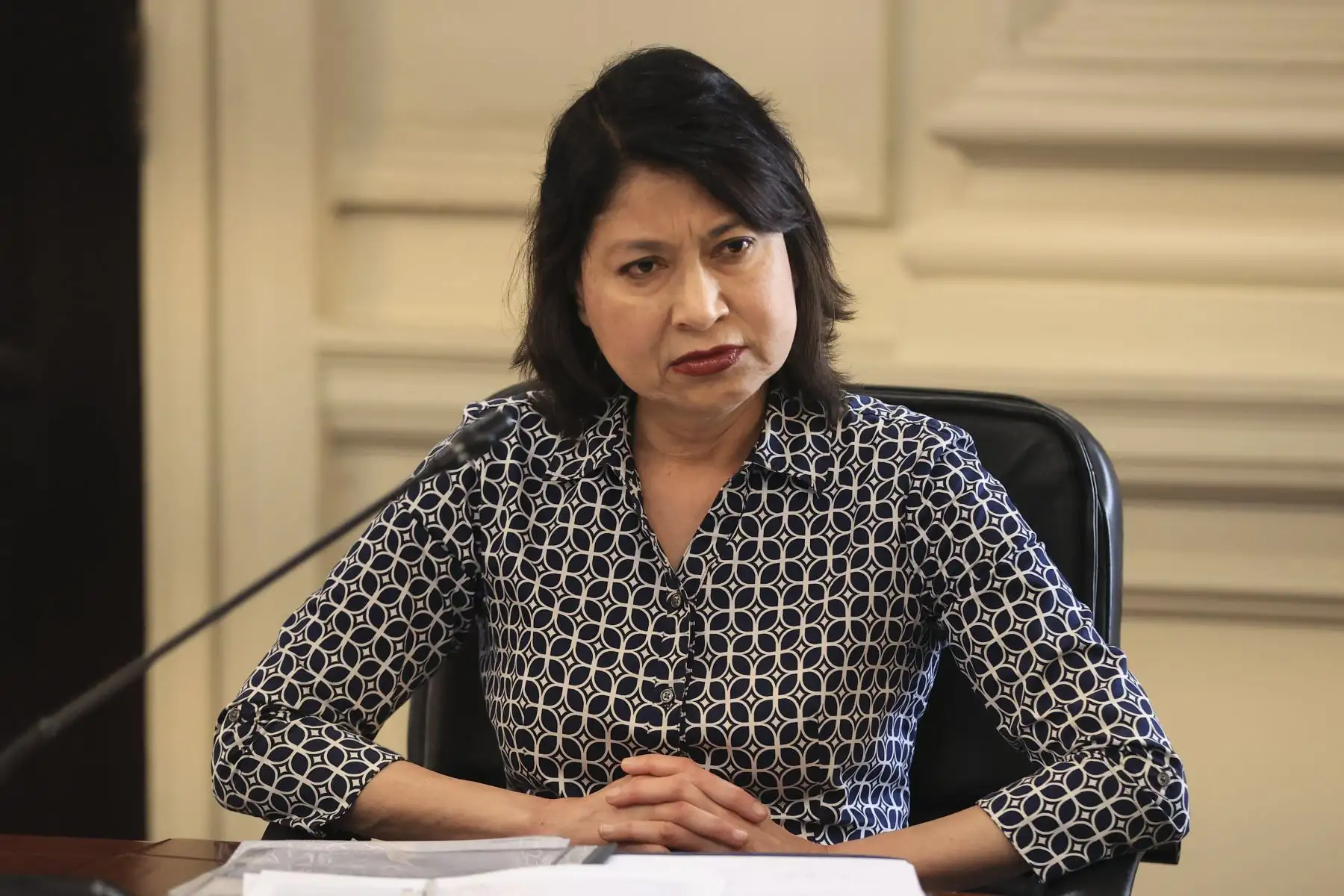 La presidenta, Dina Boluarte, lideró la sesión del día de hoy del Consejo de Ministros que se lleva a cabo en Palacio de Gobierno. 
Foto: ANDINA/Presidencia Perú