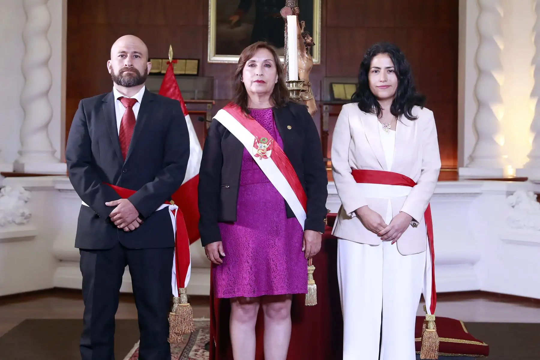 Presidenta de la República, Dina Boluarte, toma juramento a ministros de Estado.

Foto: ANDINA/Prensa Presidencia