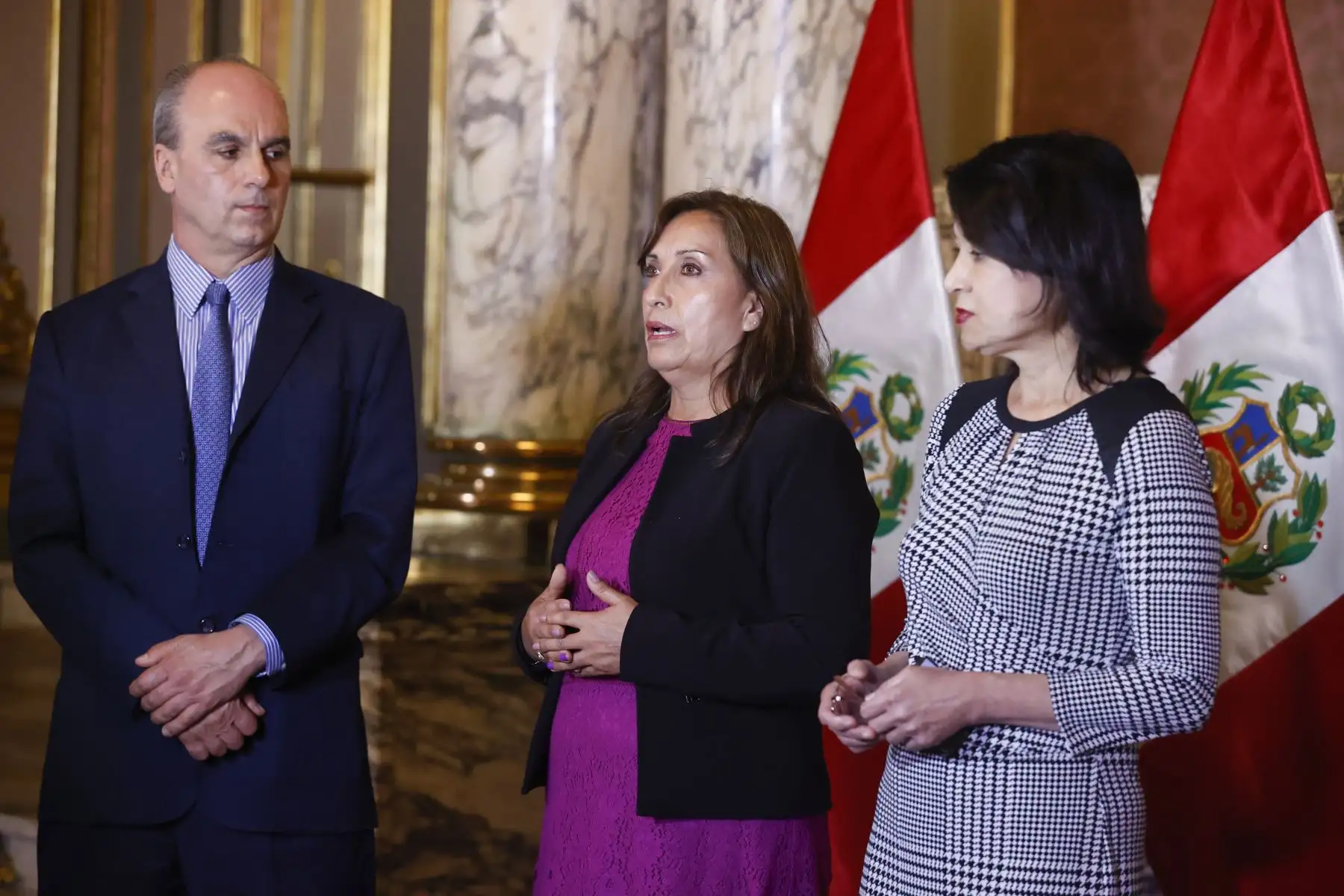 Presidenta Dina Boluarte se reunió con los embajadores de la Unión Europea y del Reino Unido en el Perú

Foto:ANDINA/Presidencia