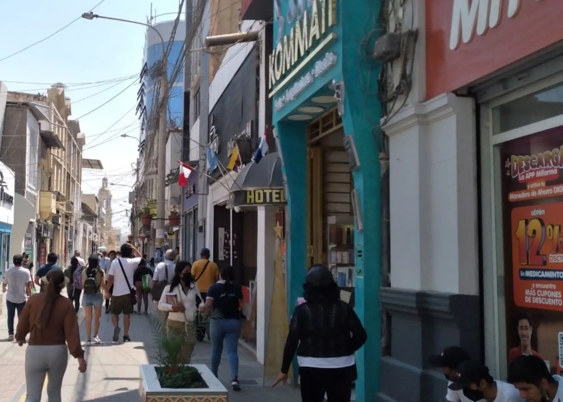 Un panorama tranquilo se vive en la ciudad de Chiclayo, capital de la región Lambayeque, las actividades económicas se desarrollan sin problemas y con mayor presencia de la Policía Nacional. ANDINA/Difusión