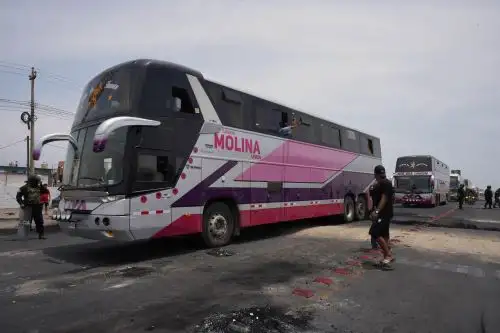 En la carretera Panamericana Sur fue liberado el tránsito tras permanecer bloqueado varios días. Foto: Cortesía
