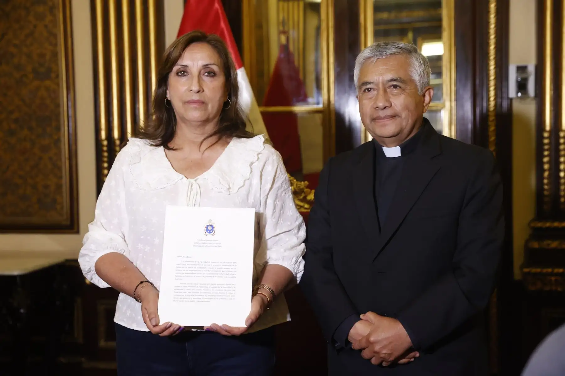 Presidenta Dina Boluarte sostiene reunión con líderes de diversas iglesias del Perú.Foto:ANDINA/Presidencia