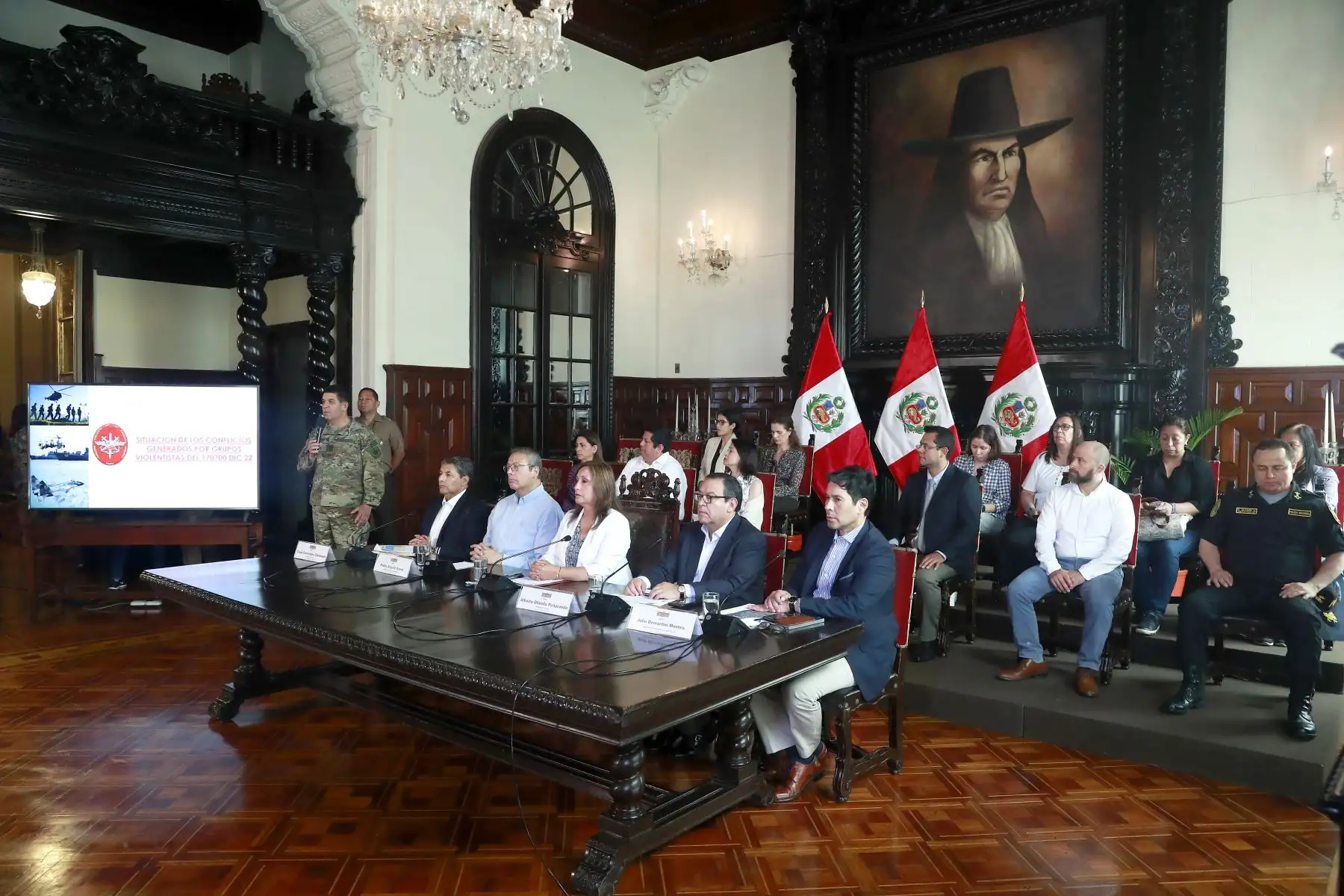 Presidenta Dina Boluarte informa sobre acciones tomadas por el Gobierno. Foto: ANDINA/Prensa Presidencia. Foto: ANDINA/Prensa Presidencia