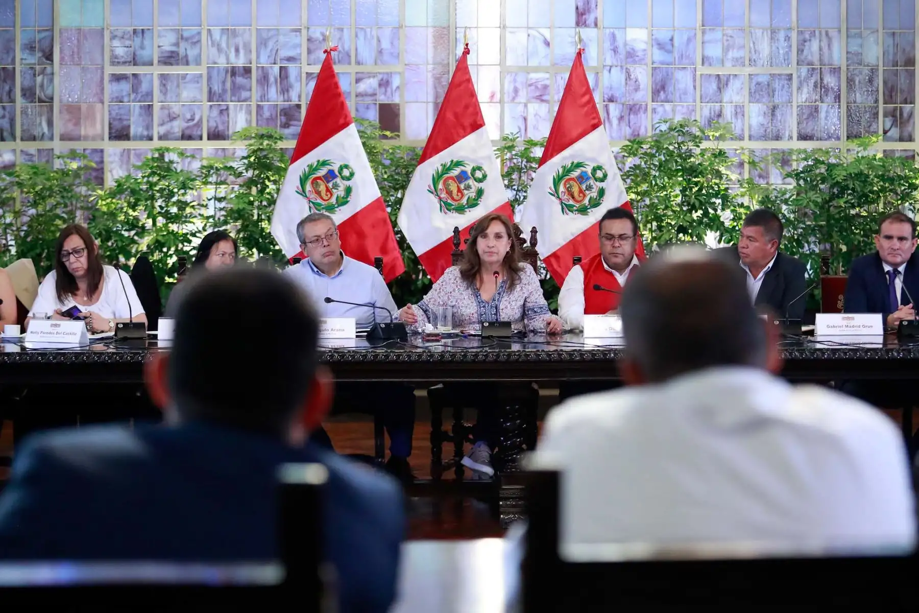 Presidenta de la República, Dina Boluarte, sostuvo reunión de trabajo con alcaldes y gobernadores electos. Foto: ANDINA/Presidencia Perú