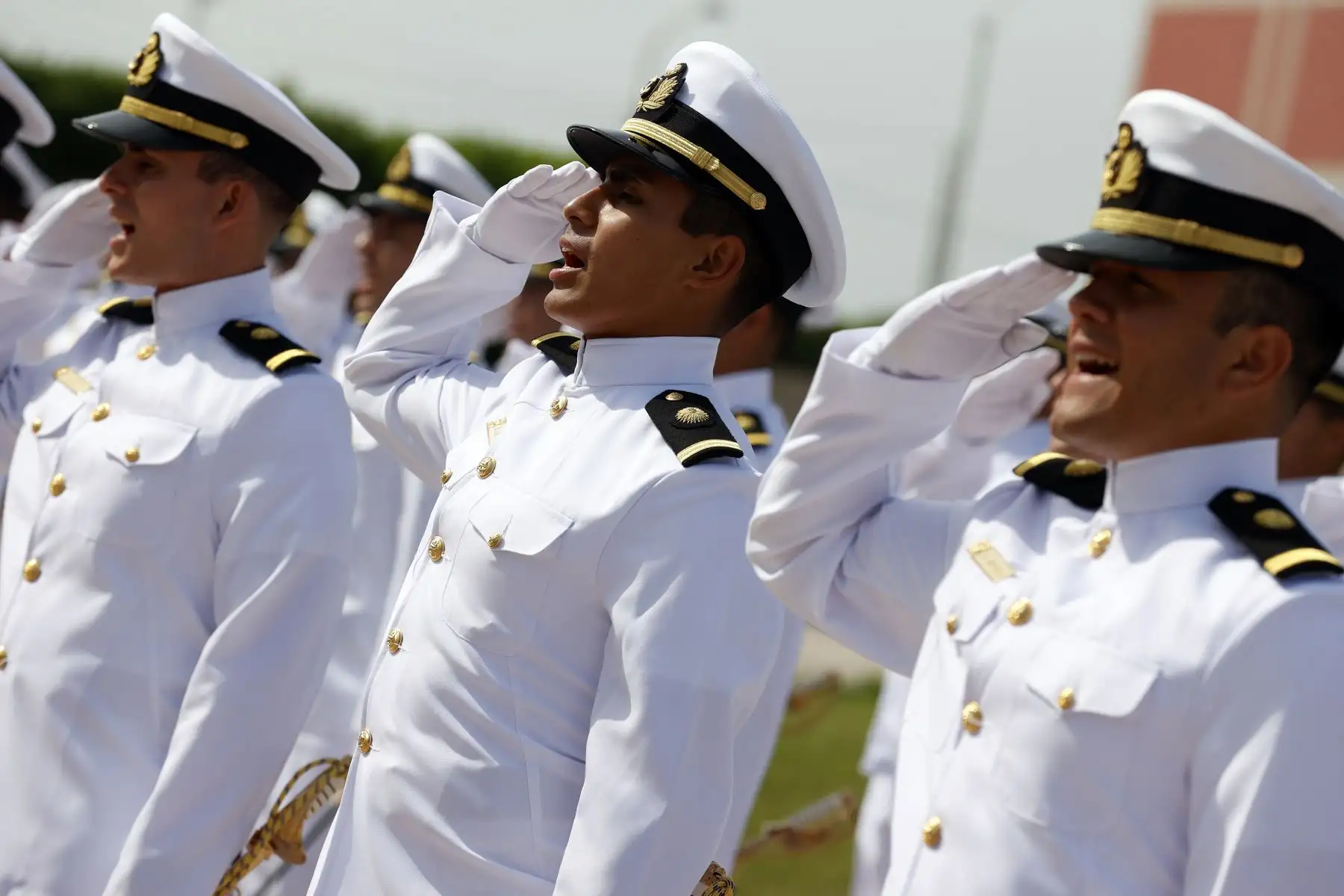 Presidenta de la República, Dina Boluarte, lideró ceremonia de graduación de los alféreces de fragata de Escuela Naval del Perú. En la ceremonia se graduaron 78 cadetes del cuarto año promoción 2023 y se entregó la espada de honor.
Foto:ANDINA/Presidencia Perú