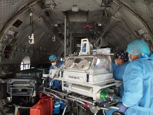 Autoridades de Salud de Junín evacúan de emergencia por vía aérea a Lima a menor de ocho días de nacido Foto: Pedro Tinoco