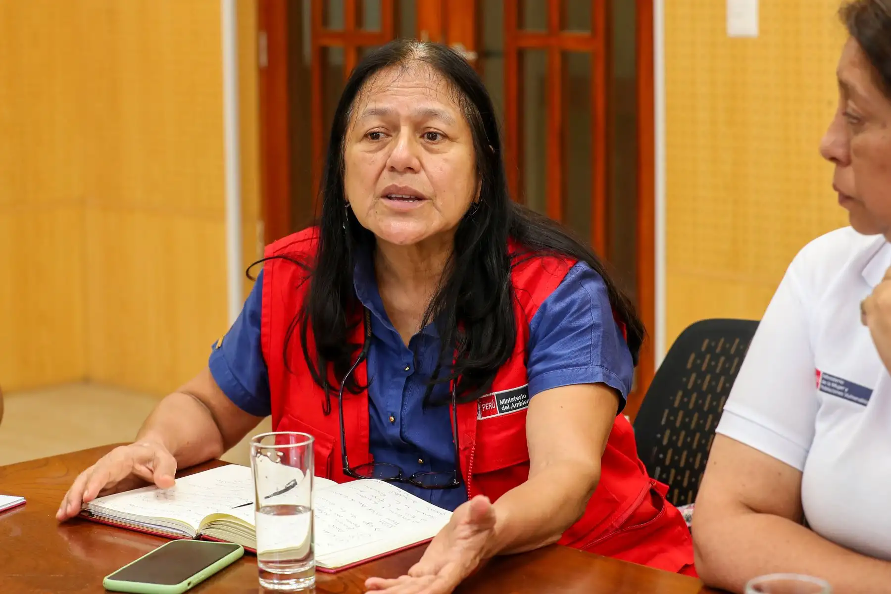 La ministra de la Mujer y Poblaciones Vulnerables, Grecia Rojas, y la ministra del Ambiente, Albina Ruiz, llegaron a la región San Martín para realizar coordinaciones con autoridades regionales y locales y representantes de distintas organizaciones de la sociedad civil. Foto: ANDINA/Difusión