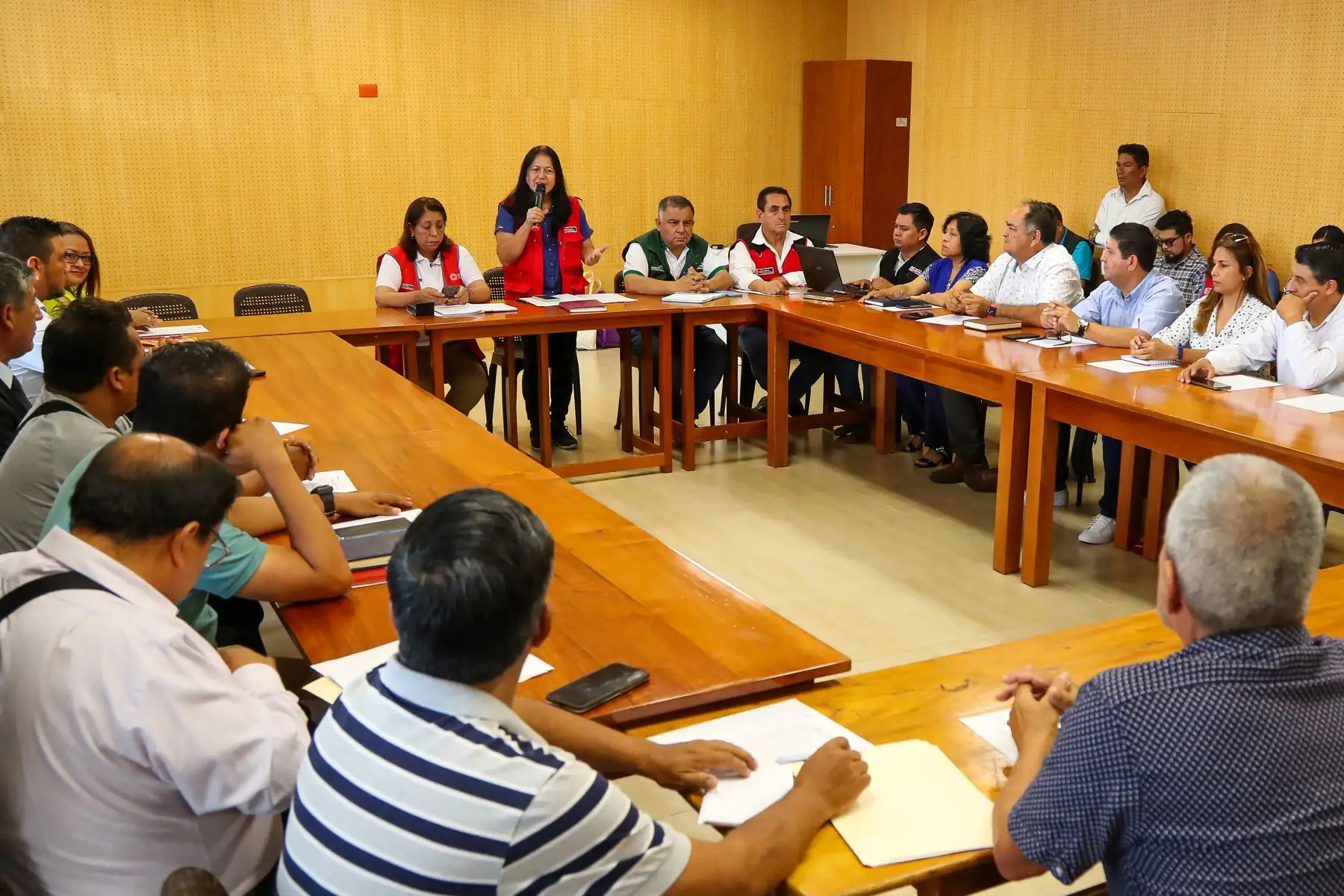La ministra de la Mujer y Poblaciones Vulnerables, Grecia Rojas, y la ministra del Ambiente, Albina Ruiz, llegaron a la región San Martín para realizar coordinaciones con autoridades regionales y locales y representantes de distintas organizaciones de la sociedad civil. Foto: ANDINA/Difusión