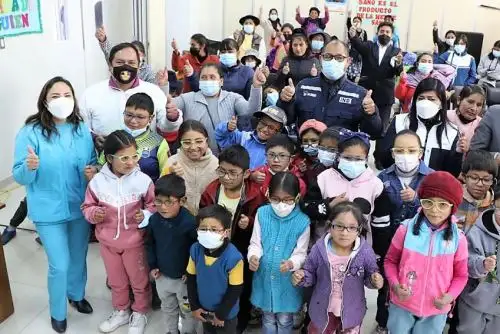 Campaña de salud ocular para escolares de la región Huancavelica. Foto: ANDINA/Difusión