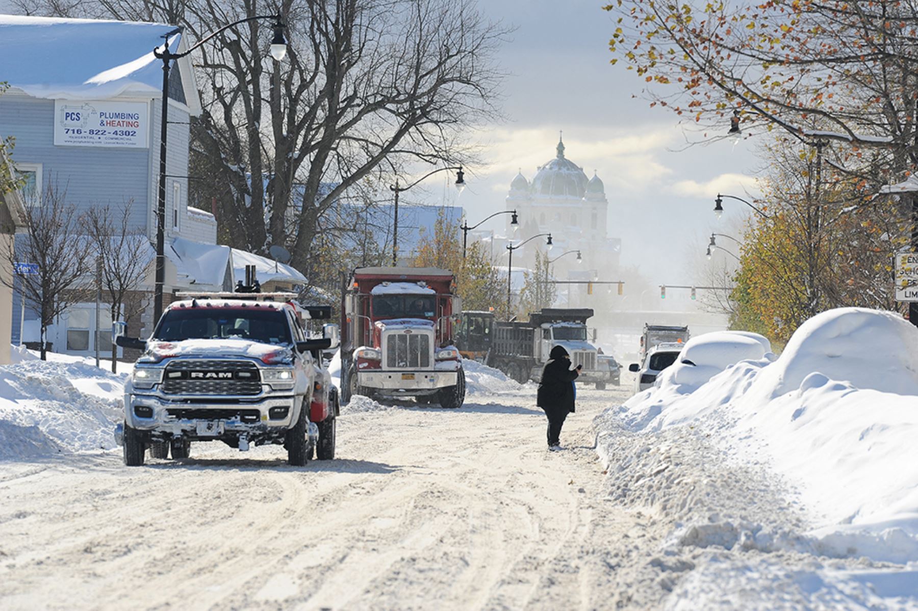 La gran tormenta helada en Nueva York obligó a las autoridades a declarar el estado de emergencia. Foto: AFP