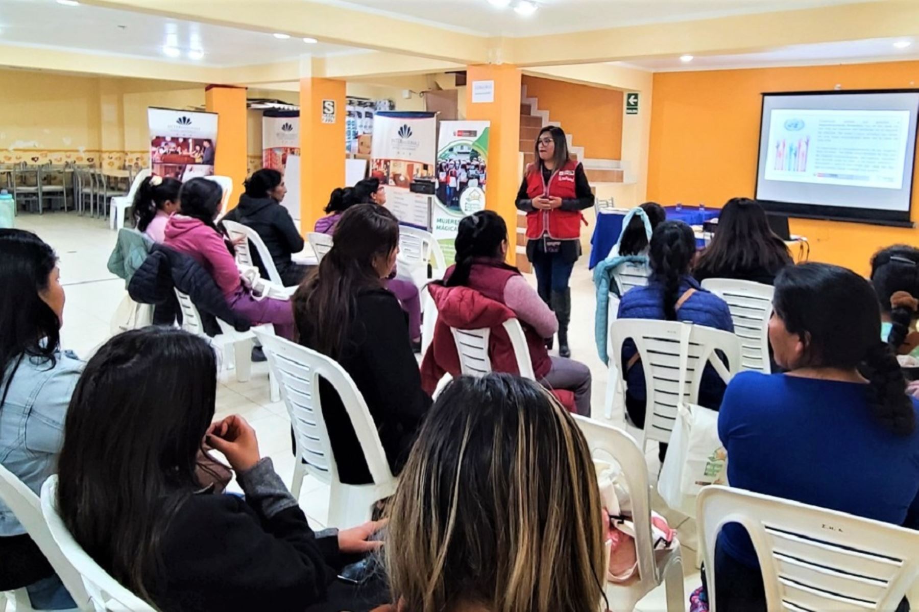 Taller de capacitación a mujeres de localidades en zonas de influencia minera en Ayacucho, a cargo del Ministerio de Energía y Minas. Foto: Cortesía.