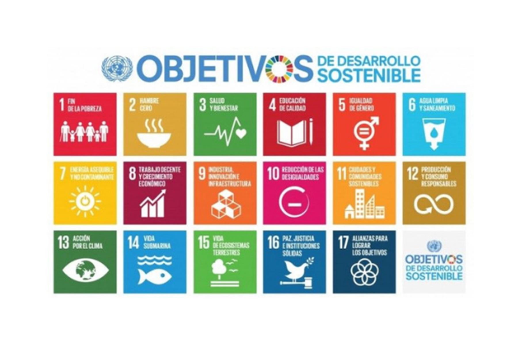 Objetivos de Desarrollo Sostenible (ODS). Foto: ANDINA/difusión.