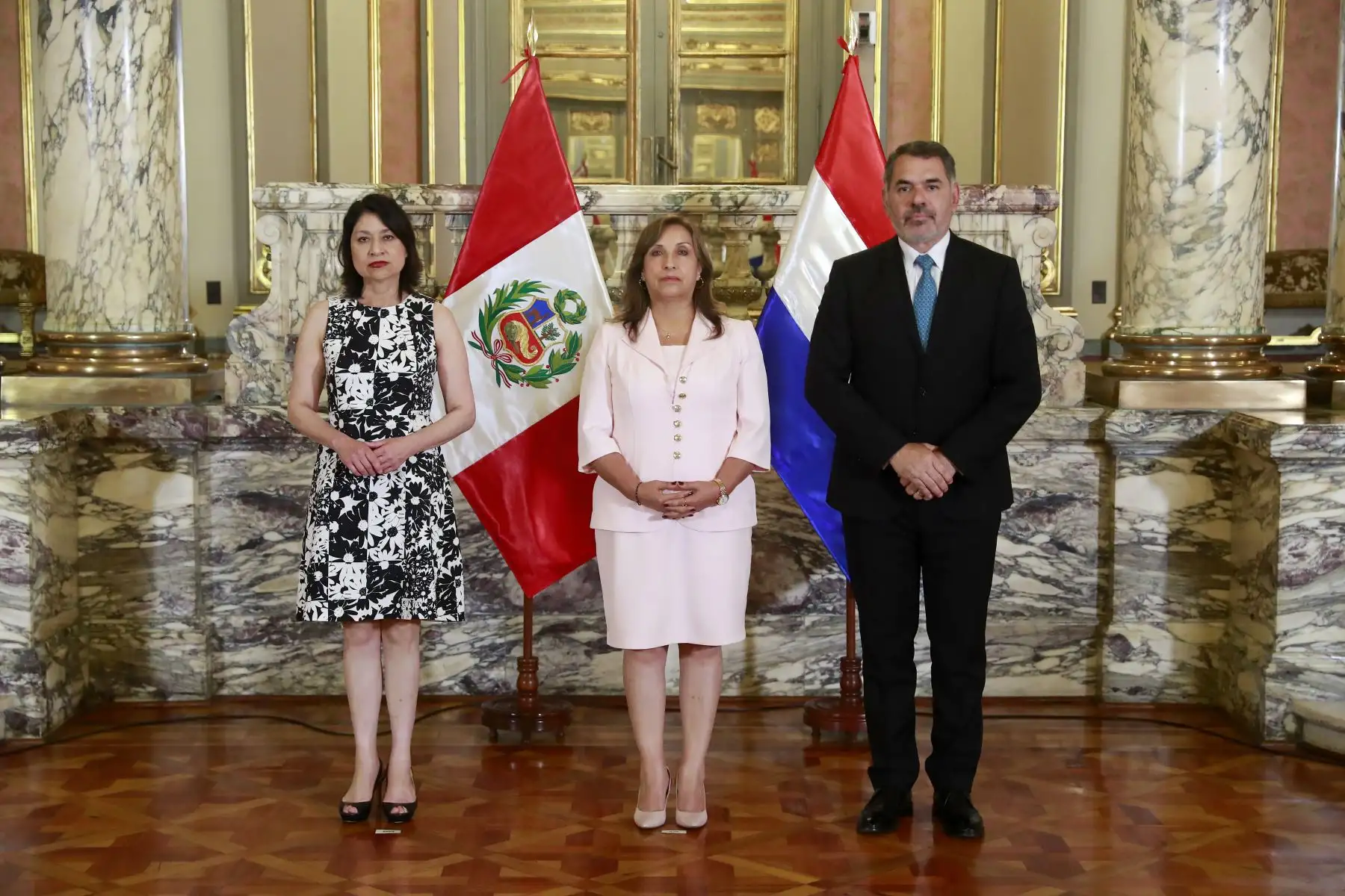 Presidenta de la República, Dina Boluarte, recibe cartas credenciales de los embajadores residentes de Argelia, Paraguay y Guatemala, y del nuncio apostólico en Perú.
Foto: ANDINA/Prensa Presidencia