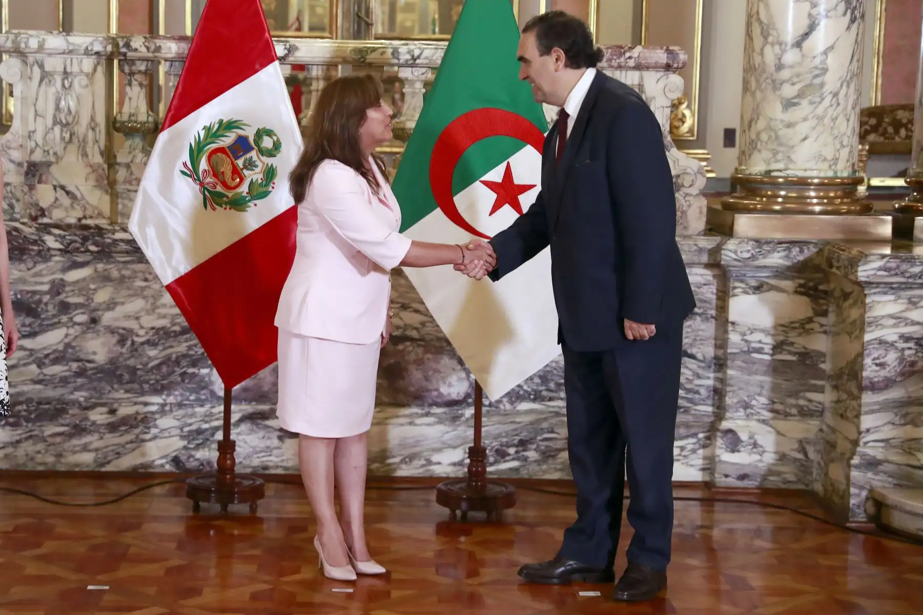 Presidenta de la República, Dina Boluarte, recibe cartas credenciales de los embajadores residentes de Argelia, Paraguay y Guatemala, y del nuncio apostólico en Perú.
Foto: ANDINA/Prensa Presidencia