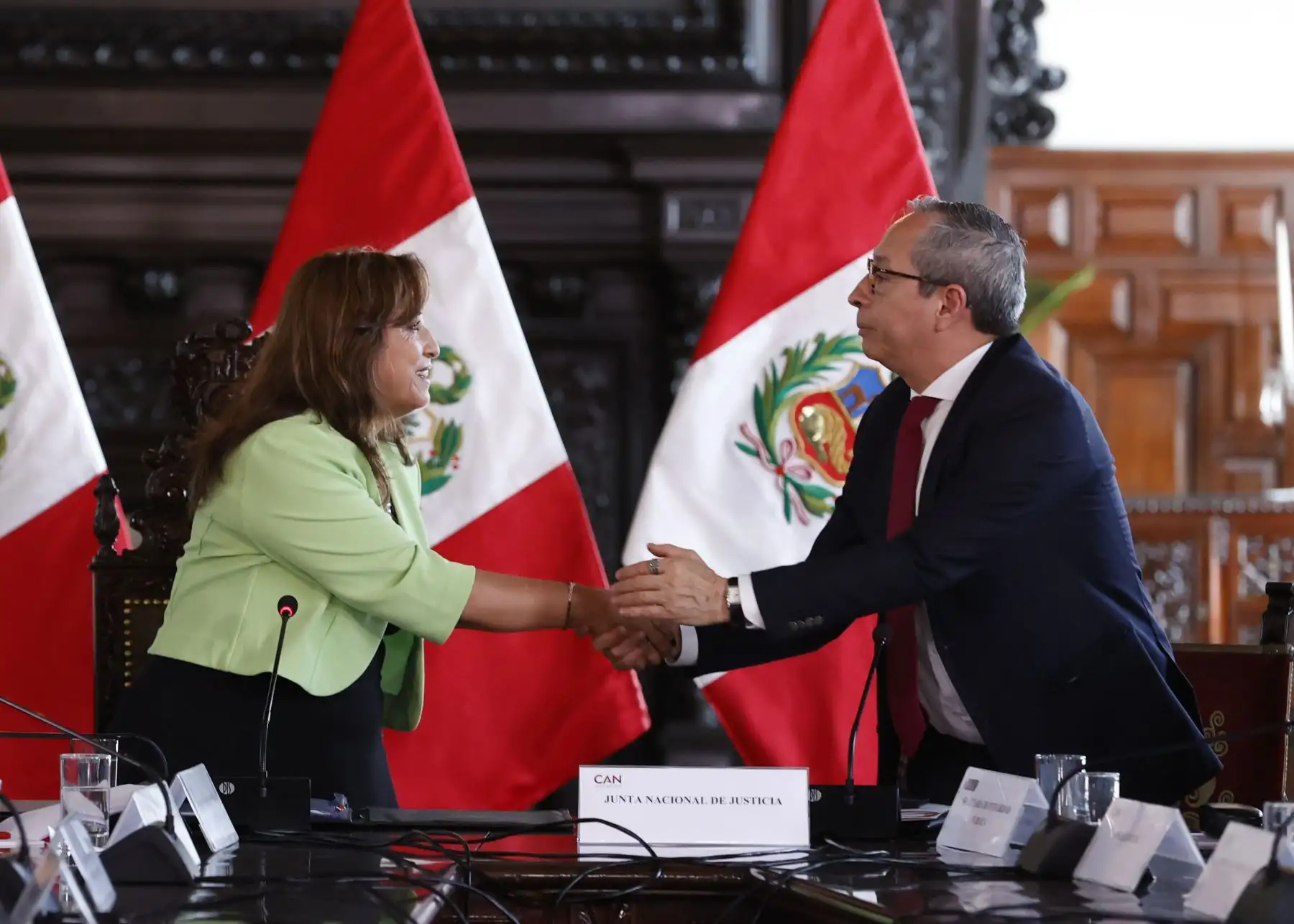 Presidenta Dina Boluarte participa en sesión extraordinaria de la Comisión de Alto Nivel Anticorrupción (CAN). Foto: ANDINA/Prensa Presidencia