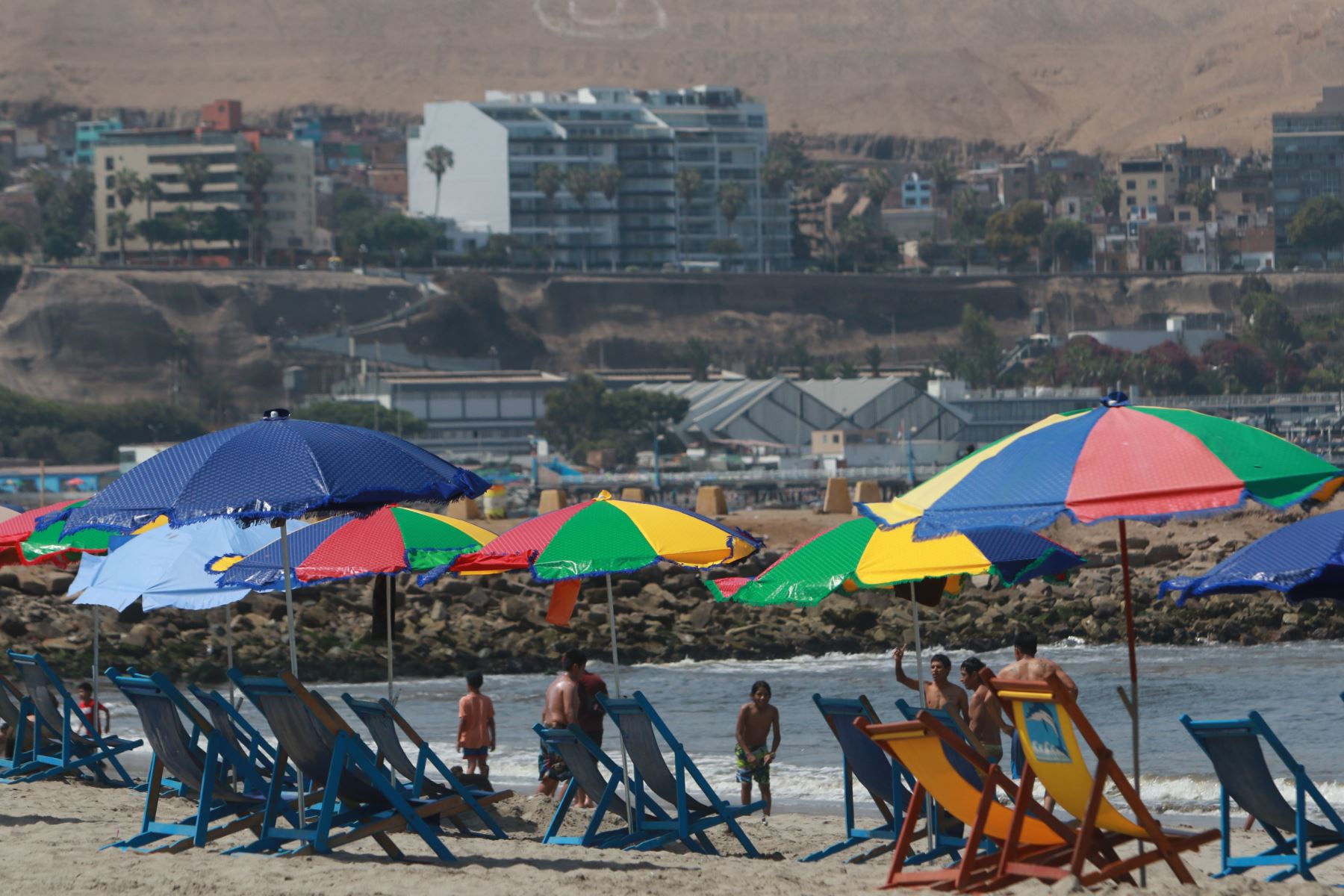 Playa Agua Dulce en la Costa Verde de Lima.Foto: ANDINA/Héctor Vinces