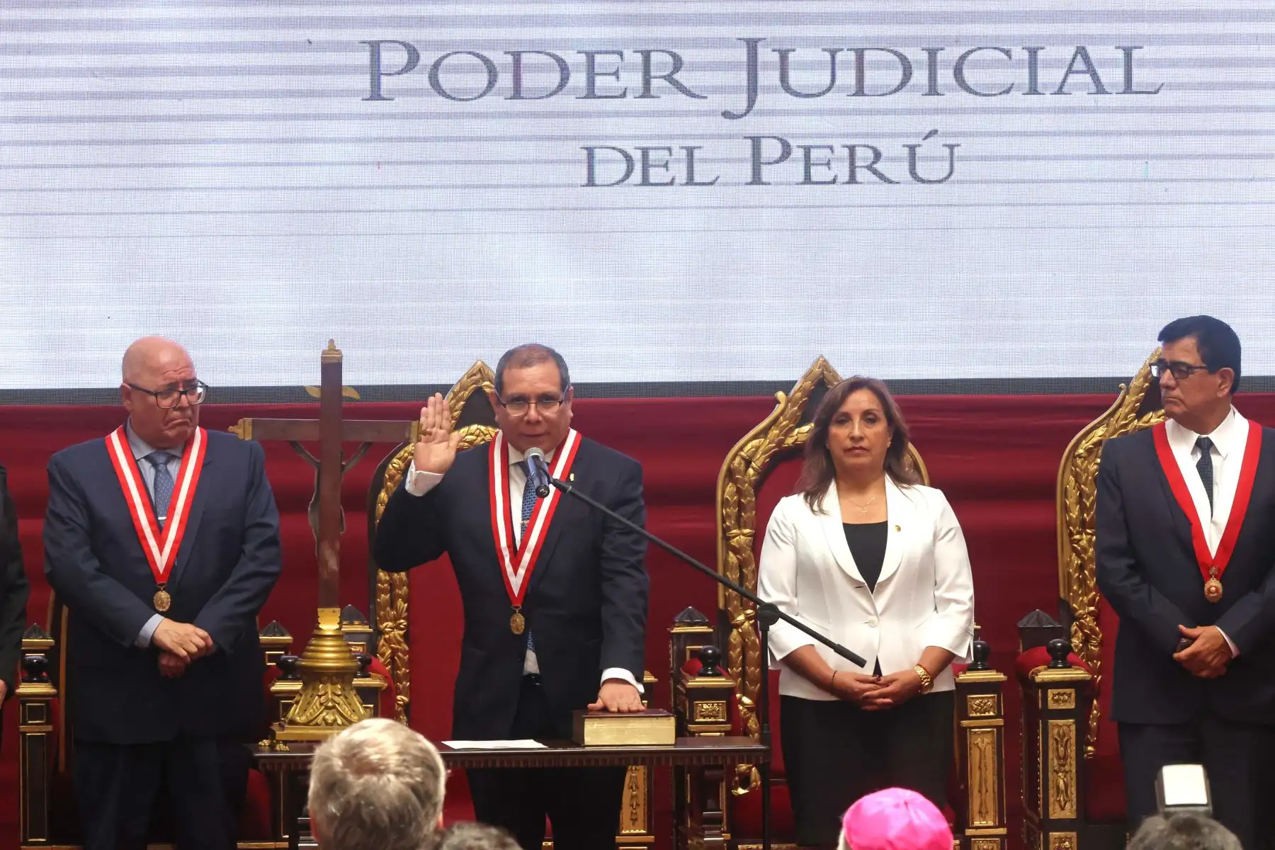 El juez supremo Javier Arévalo Vela asume la presidencia de la Corte Suprema de Justicia y del Poder Judicial para el periodo 2023-2024. Foto: ANDINA/ Andrés Valle