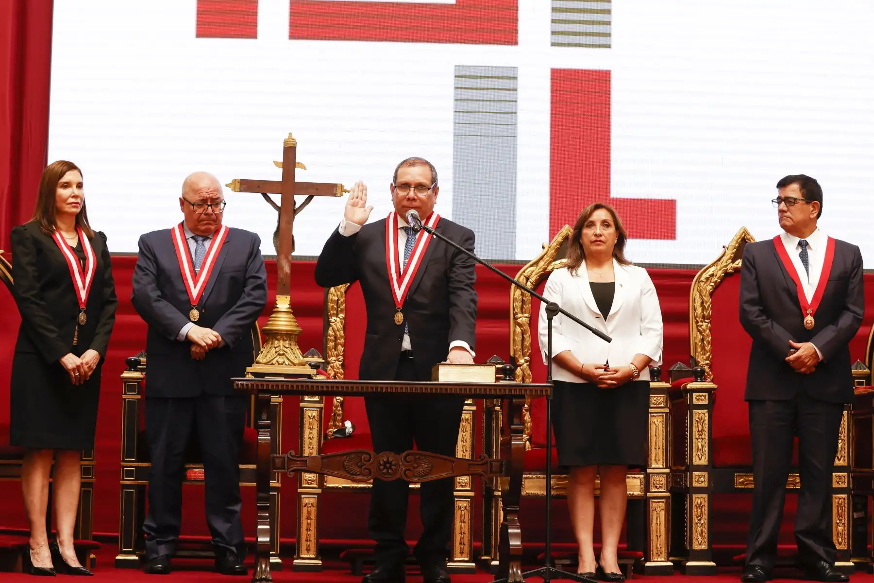 Presidenta de la República, Dina Boluarte, participó en la apertura del año judicial 2023 y asunción del señor Javier Arévalo Vela como presidente de la Corte Suprema de Justicia de la República y del Poder Judicial para el periodo 2023 – 2024. Foto: ANDINA/Prensa Presidencia