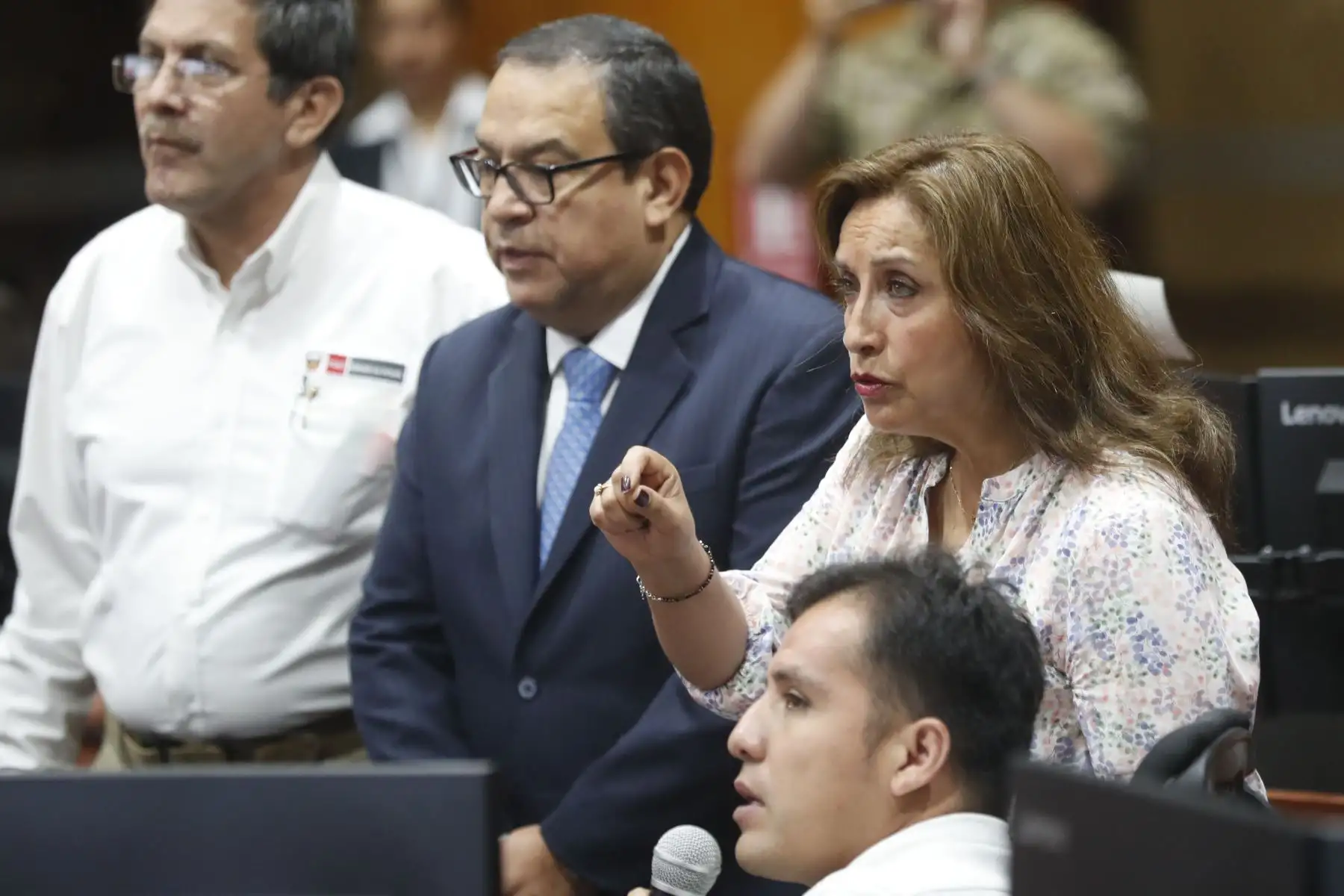 Presidenta Dina Boluarte participa en la instalación del Centro de Monitoreo y Control de Crisis. Foto: ANDINA/ Carla Patiño