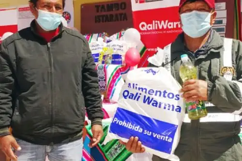 En la región Puno, el Programa Nacional de Alimentación Escolar Qali Warma entregó 411.6 toneladas de alimentos de calidad a solicitud de gobiernos locales para la atención a personas vulnerables durante el año 2022.