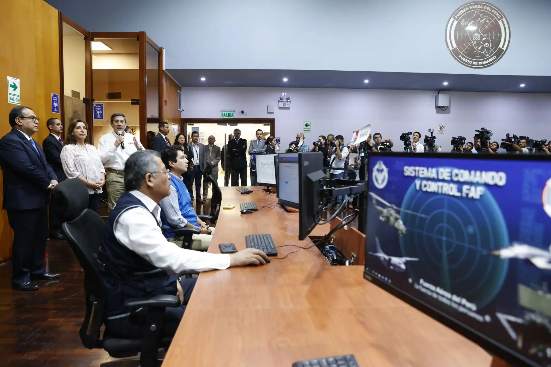 Presidenta Dina Boluarte participa en la instalación del Centro de Monitoreo y Control de Crisis. Foto: ANDINA/ Prensa Presidencia