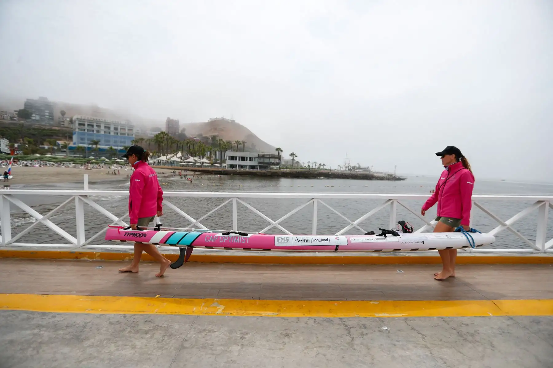 Cap Optimist es la aventura de 6 Waterwomen que van a intentar atravesar el Pacífico a fuerza a brazo. Remando sobre un paddleboard prone van a conectar Lima a Moorea. Esta expedición deportiva extraordinaria y solidaria, de más de 8000 km, se realizará a principios del 2023 en beneficio de los niños enfermos, y está organizada por la asociación Hope Team East. Foto: ANDINA/Carla Patiño